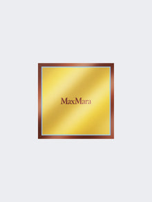 Patterned Silk Pocket Square for Women - Mustard - Max Mara UAE