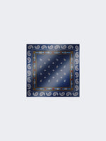 Printed silk twill pocket square