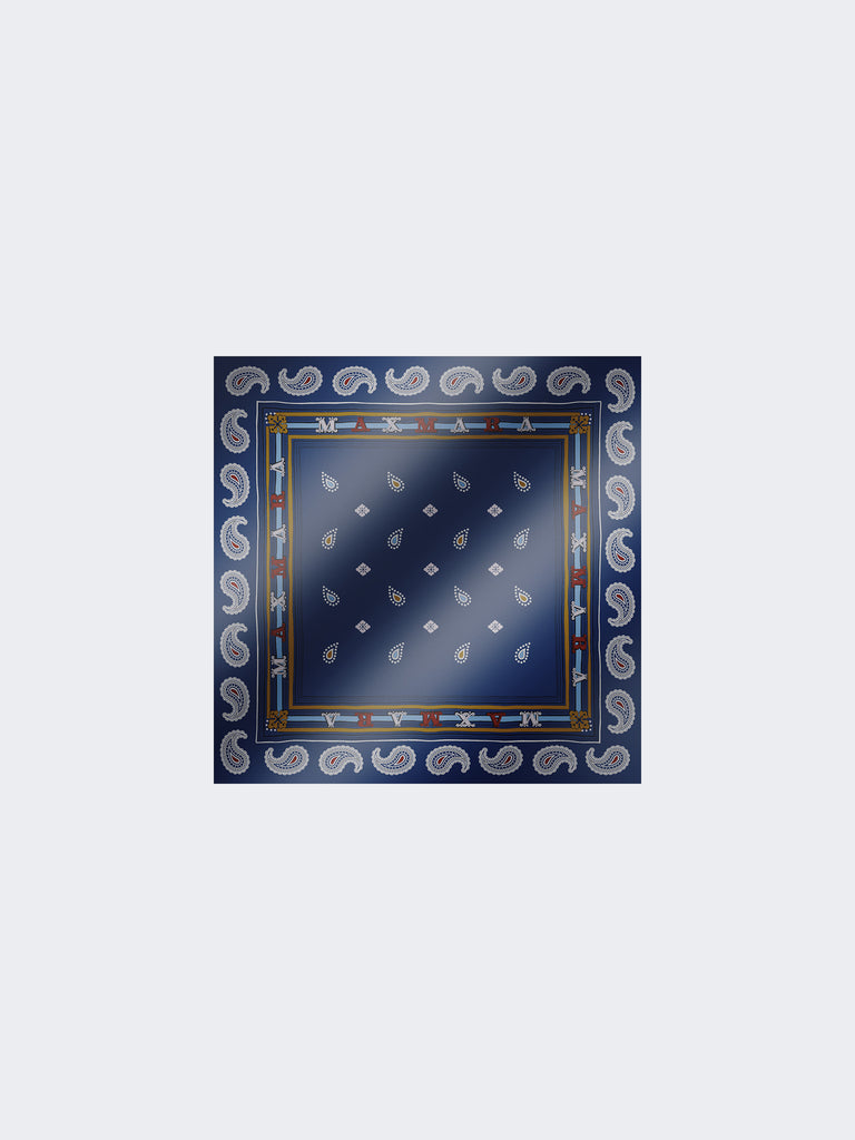 Printed silk twill pocket square