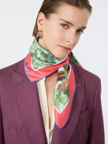 Printed Silk Foulard for Women - Antique Rose - Max Mara UAE