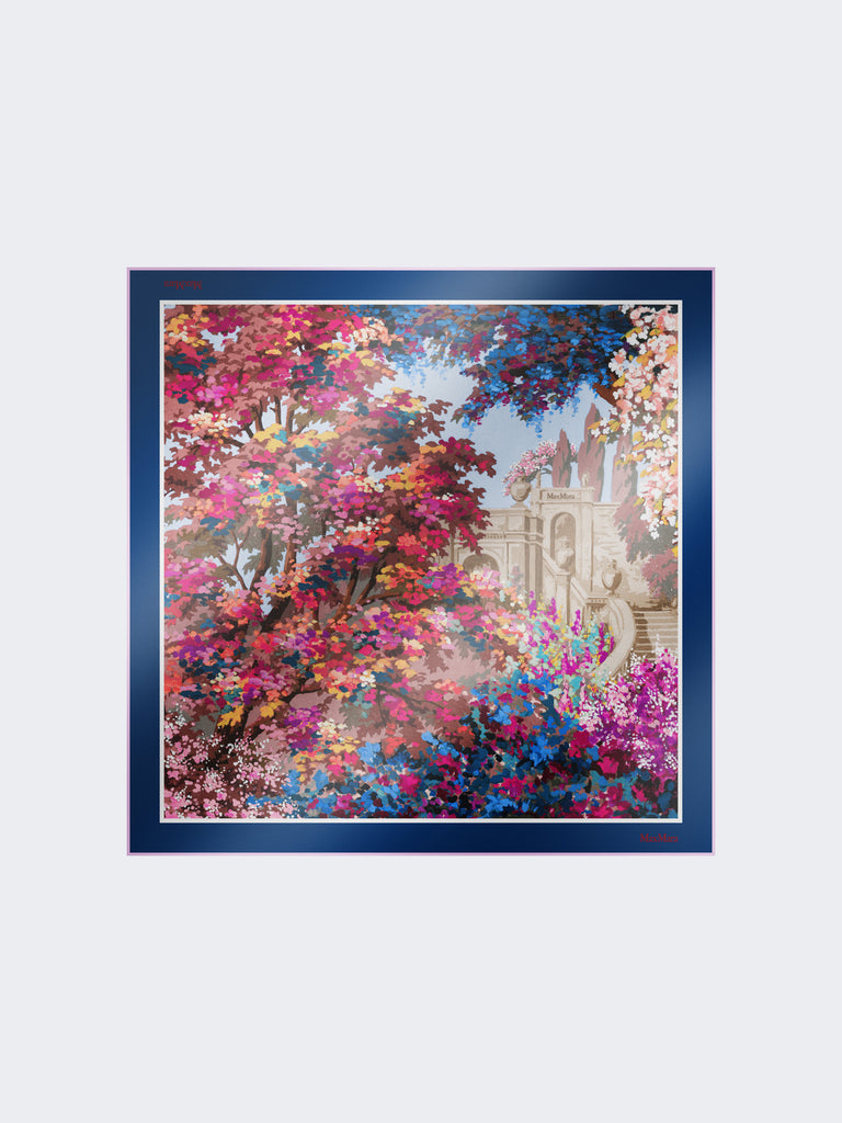 max mara printed silk foulard