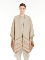 max mara jacquard wool poncho for women