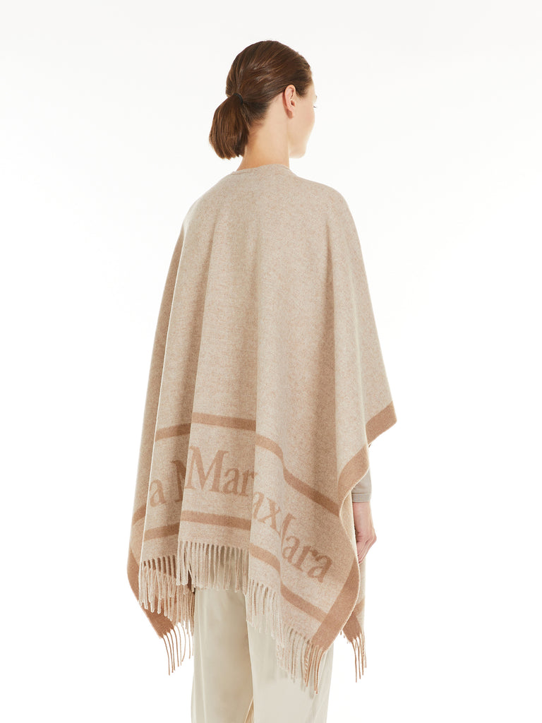 max mara jacquard wool poncho