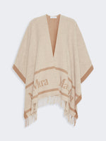 max mara jacquard wool poncho for women