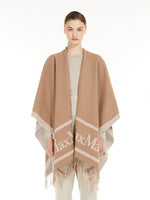 max mara jacquard wool poncho for women