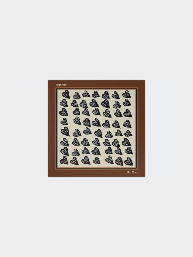 max mara printed silk twill scarf for women