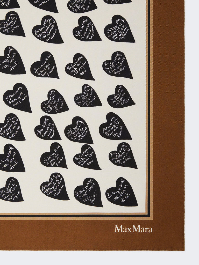 max mara printed silk twill scarf