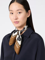 max mara printed silk twill scarf for women