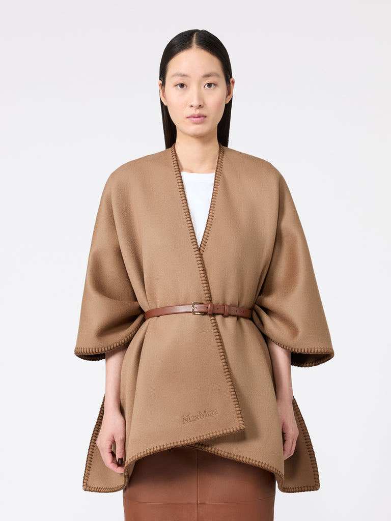 max mara double wool broadcloth cloak