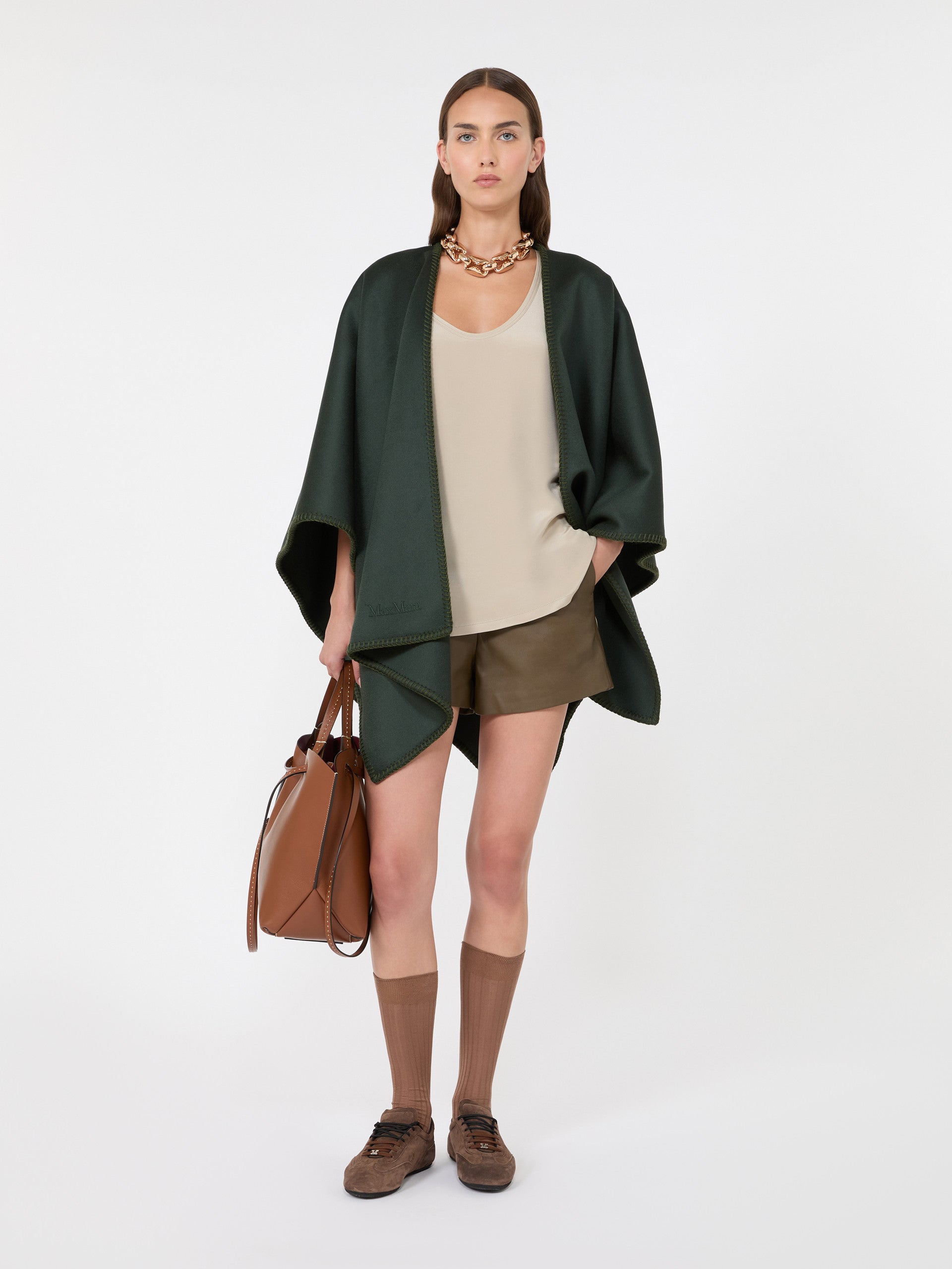 max mara double wool broadcloth cloak for women