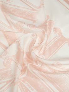 Printed Silk Twill Oversized Scarf for Women - Powder - Max Mara UAE