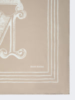 max mara printed silk twill oversized scarf for women