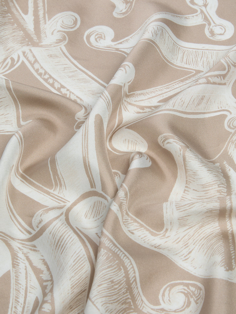 max mara printed silk twill oversized scarf