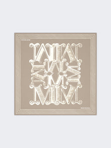 Printed Silk Twill Oversized Scarf for Women - Sand - Max Mara UAE