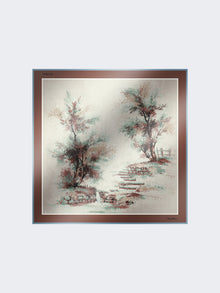 Printed Silk Foulard for Women - Bordeaux - Max Mara UAE