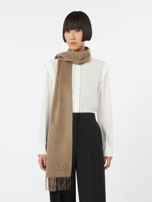 max mara cashmere stole with monogram embroidery for women