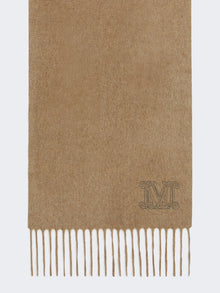 max mara cashmere stole with monogram embroidery for women