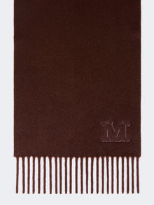 Cashmere stole with Monogram embroidery