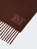 Cashmere Stole With Monogram Embroidery for Women - Rust - Max Mara UAE