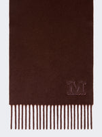 Cashmere Stole With Monogram Embroidery for Women - Rust - Max Mara UAE