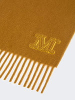 max mara cashmere stole with monogram embroidery for women
