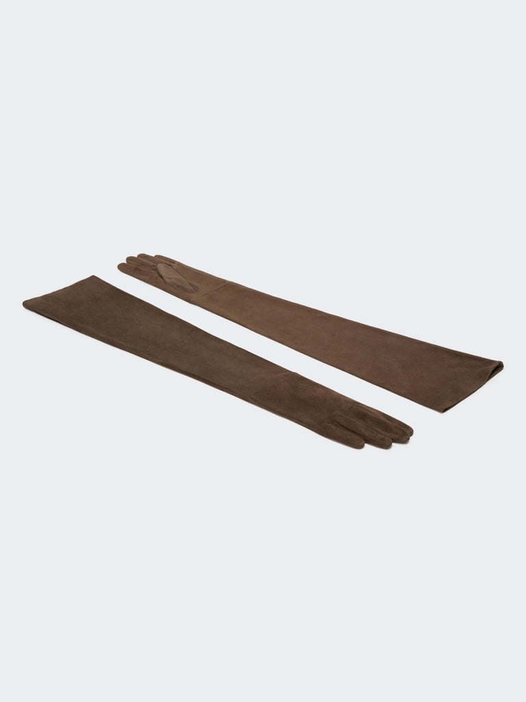 max mara long suede gloves