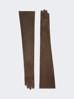Max Mara Long suede gloves for Women
