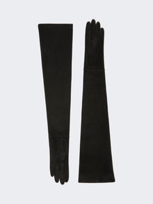 max mara long suede gloves for women