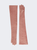 max mara extra-long suede gloves for women
