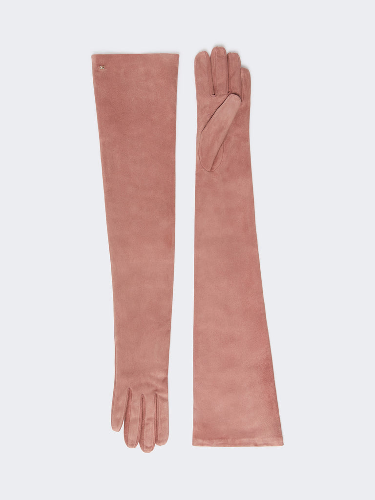max mara extra-long suede gloves