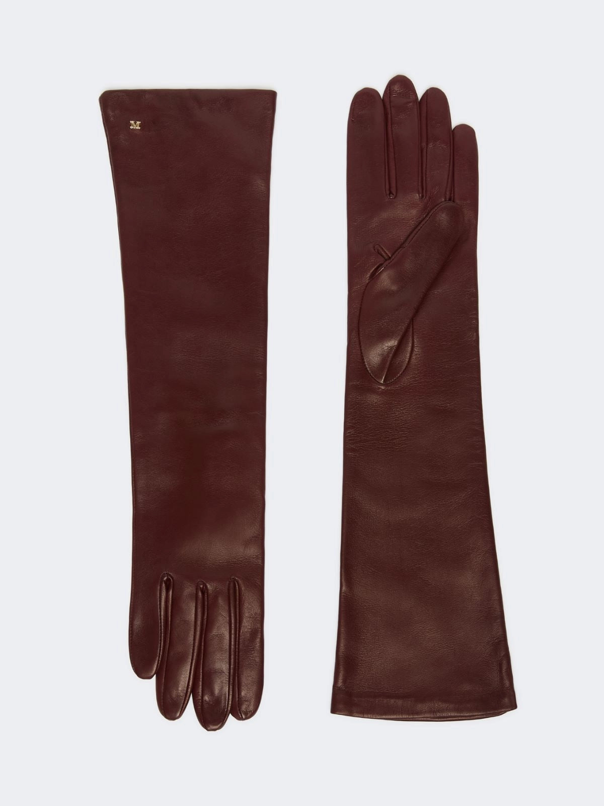 Long nappa-leather gloves