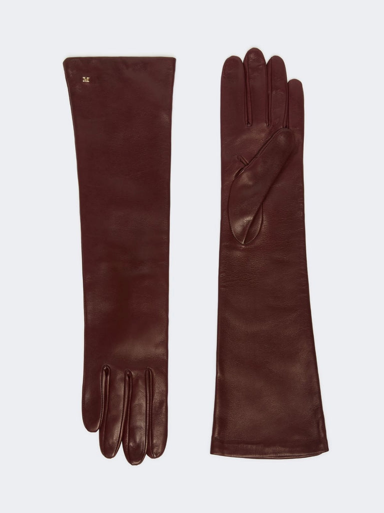 max mara long nappa-leather gloves