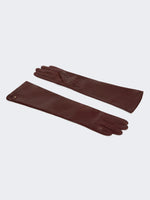 max mara long nappa-leather gloves for women