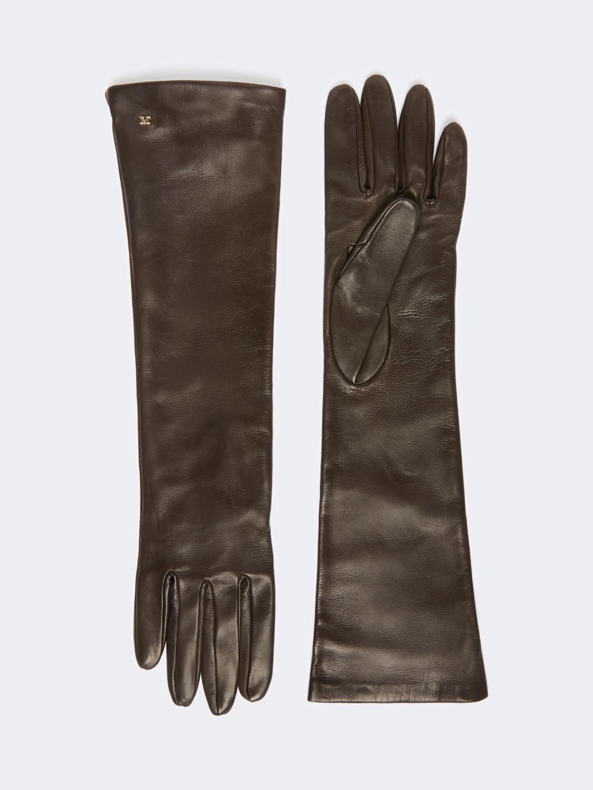 Long nappa-leather gloves