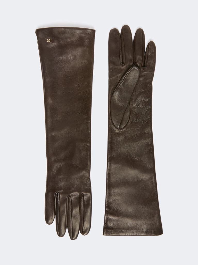max mara long nappa-leather gloves