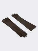 max mara long nappa-leather gloves for women