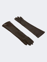 Long nappa-leather gloves