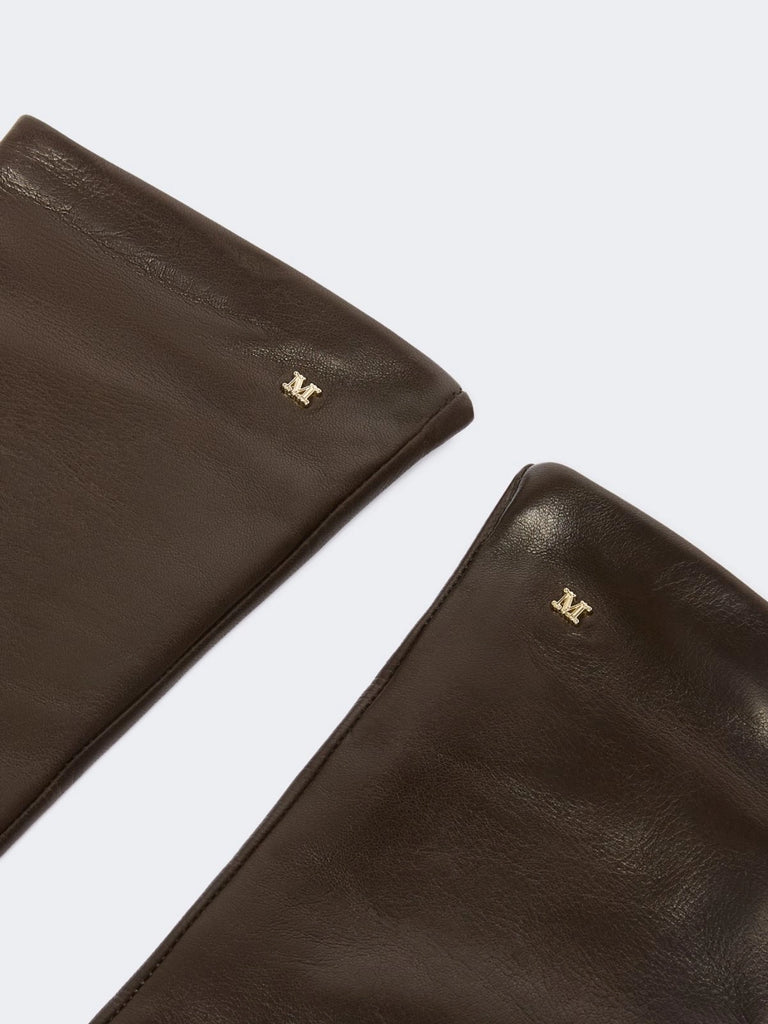max mara long nappa-leather gloves