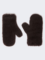 max mara alpaca and wool teddy fabric mittens for women