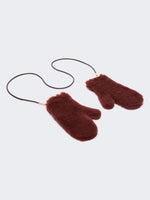 max mara alpaca and wool teddy fabric mittens for women