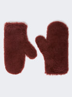 max mara alpaca and wool teddy fabric mittens for women