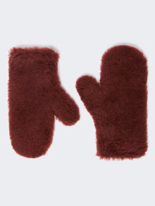max mara alpaca and wool teddy fabric mittens for women
