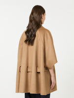 Oversized Cashmere Broadcloth Cape for Women - Camel - Max Mara UAE