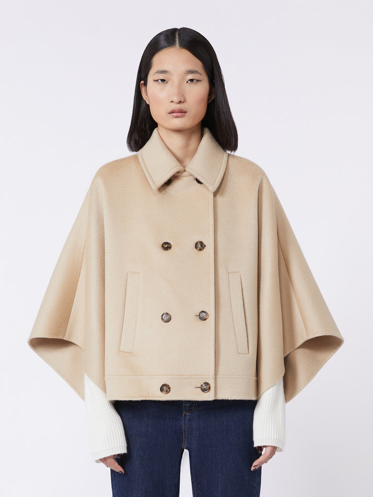 max mara boxy-fit cashmere cape