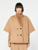 max mara camel and teddy reversible cape for women