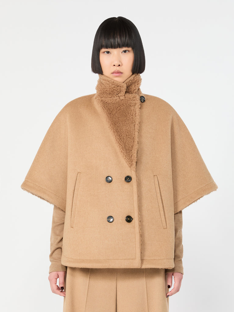 max mara camel and teddy reversible cape