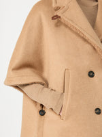 max mara camel and teddy reversible cape for women
