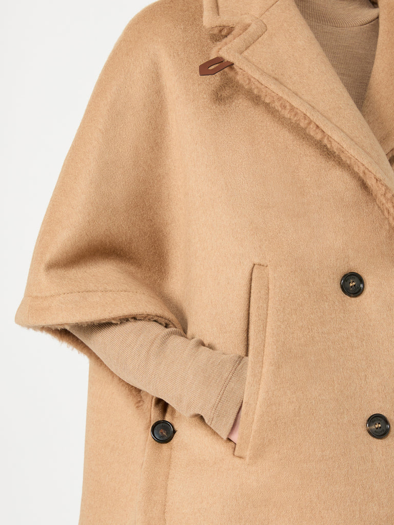 max mara camel and teddy reversible cape