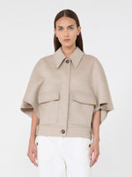 max mara boxy cape in cashmere drap for women