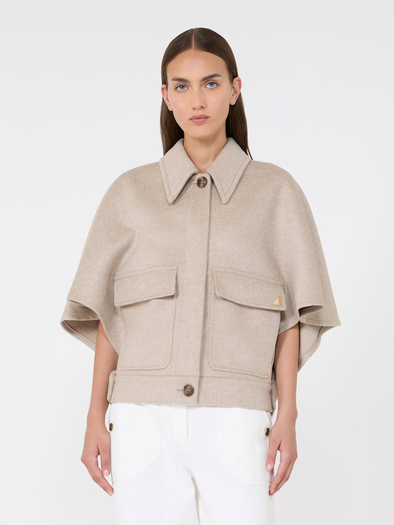 max mara boxy cape in cashmere drap
